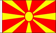 Macedonia Hand Waving Flags